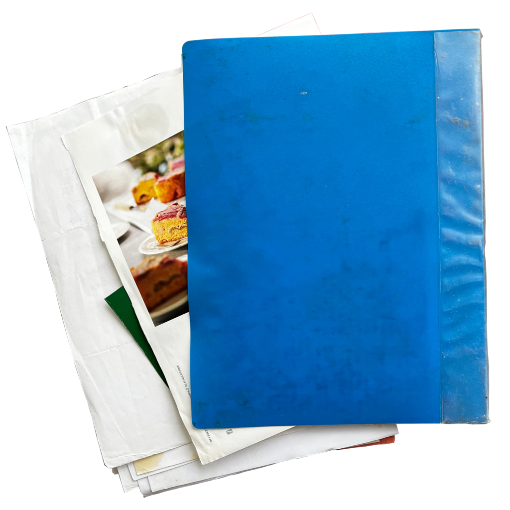 Folder with recipes